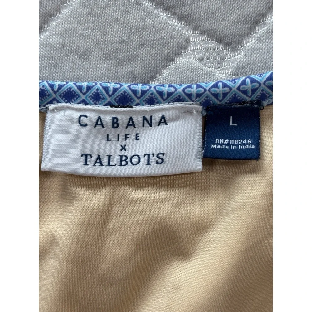 Cabana Life X Talbots Tankini Swim Top Womens Large Beachy Tropical Vacay Travel